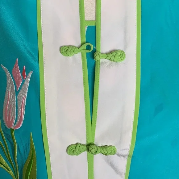 Vintage Bob Mackie Wearable Art Silk Twin Set - Picture 7 of 8